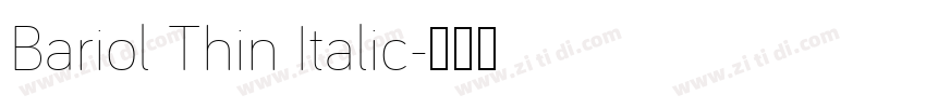 Bariol Thin Italic字体转换
